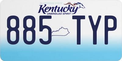 KY license plate 885TYP