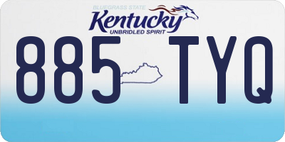 KY license plate 885TYQ