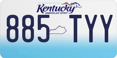 KY license plate 885TYY