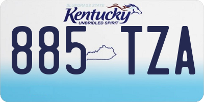 KY license plate 885TZA