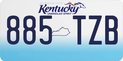 KY license plate 885TZB