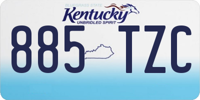 KY license plate 885TZC