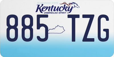 KY license plate 885TZG