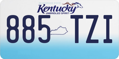 KY license plate 885TZI