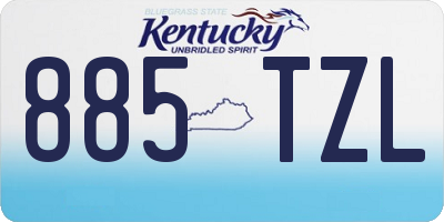 KY license plate 885TZL