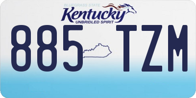 KY license plate 885TZM