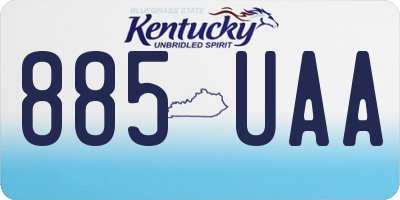 KY license plate 885UAA