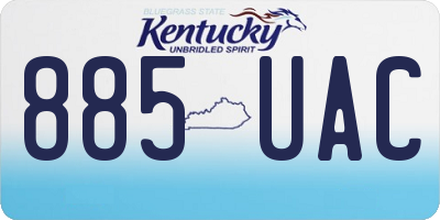 KY license plate 885UAC