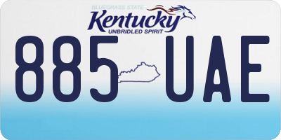 KY license plate 885UAE