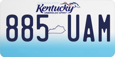 KY license plate 885UAM