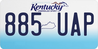 KY license plate 885UAP