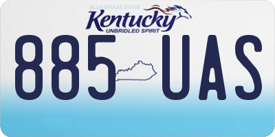 KY license plate 885UAS