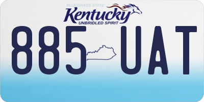 KY license plate 885UAT