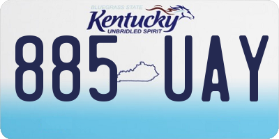 KY license plate 885UAY