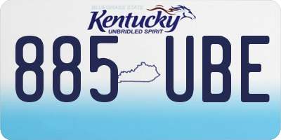 KY license plate 885UBE
