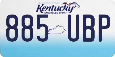 KY license plate 885UBP