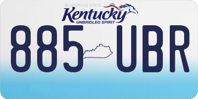 KY license plate 885UBR