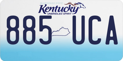 KY license plate 885UCA
