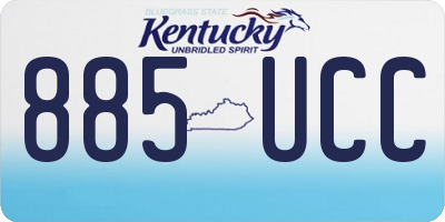 KY license plate 885UCC