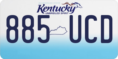 KY license plate 885UCD