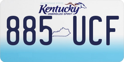 KY license plate 885UCF