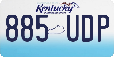 KY license plate 885UDP