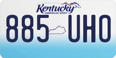 KY license plate 885UHO