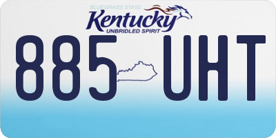 KY license plate 885UHT