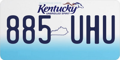 KY license plate 885UHU