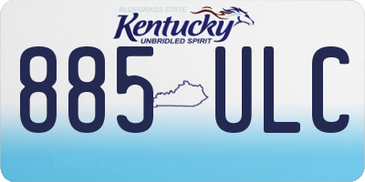 KY license plate 885ULC