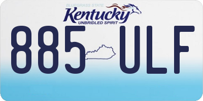 KY license plate 885ULF