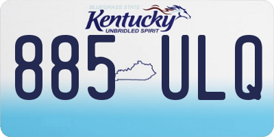 KY license plate 885ULQ