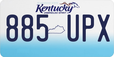 KY license plate 885UPX