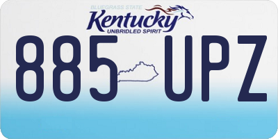 KY license plate 885UPZ