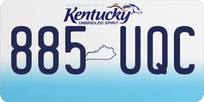 KY license plate 885UQC