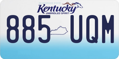 KY license plate 885UQM