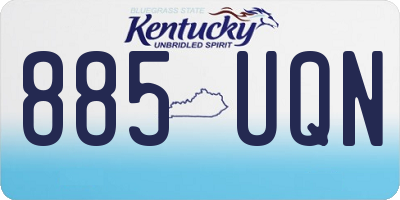 KY license plate 885UQN