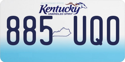 KY license plate 885UQO