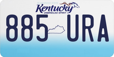 KY license plate 885URA
