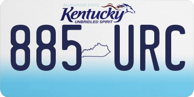KY license plate 885URC