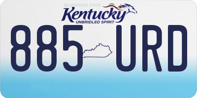 KY license plate 885URD