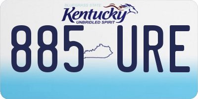 KY license plate 885URE