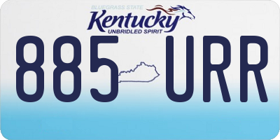 KY license plate 885URR