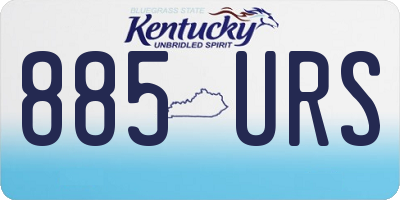 KY license plate 885URS