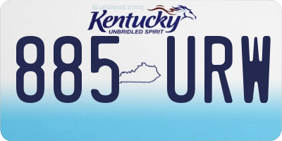 KY license plate 885URW