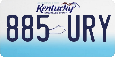 KY license plate 885URY