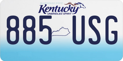 KY license plate 885USG