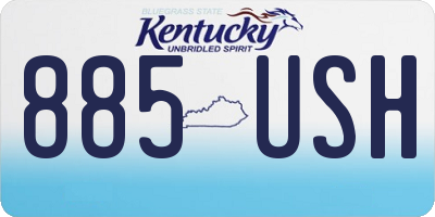 KY license plate 885USH