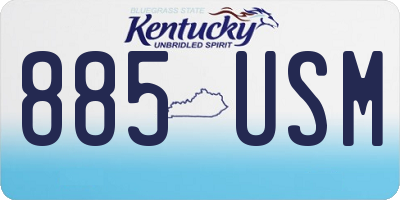KY license plate 885USM