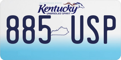 KY license plate 885USP